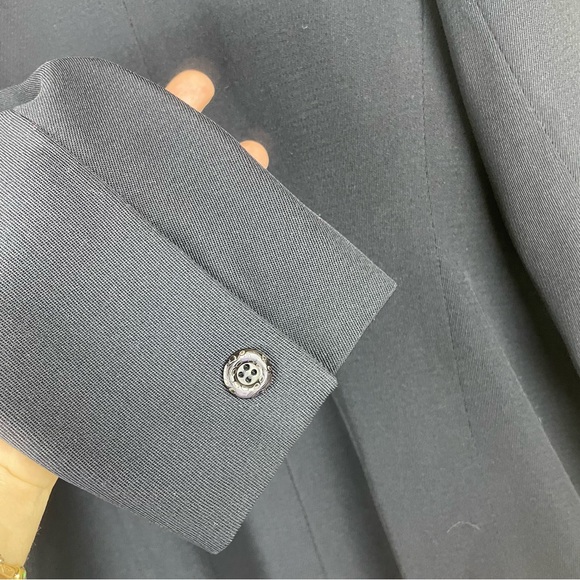 Larry Levine Suits Long Line Black Blazer Size 10 - Picture 4 of 11